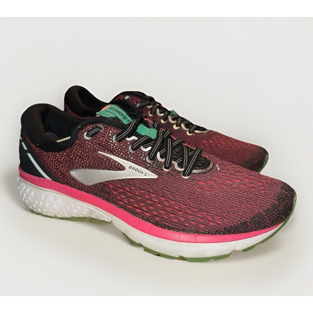 Brooks Ghost 11 DNA Pink Black Shoes Women's Size 9 B Sneakers Running